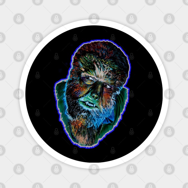 wolfman Magnet by Chris Hoffman Art